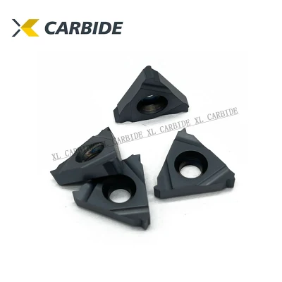 Inserts de filetage en carbure de tungstène de coupe CNC, inserts ISO pour l'acier